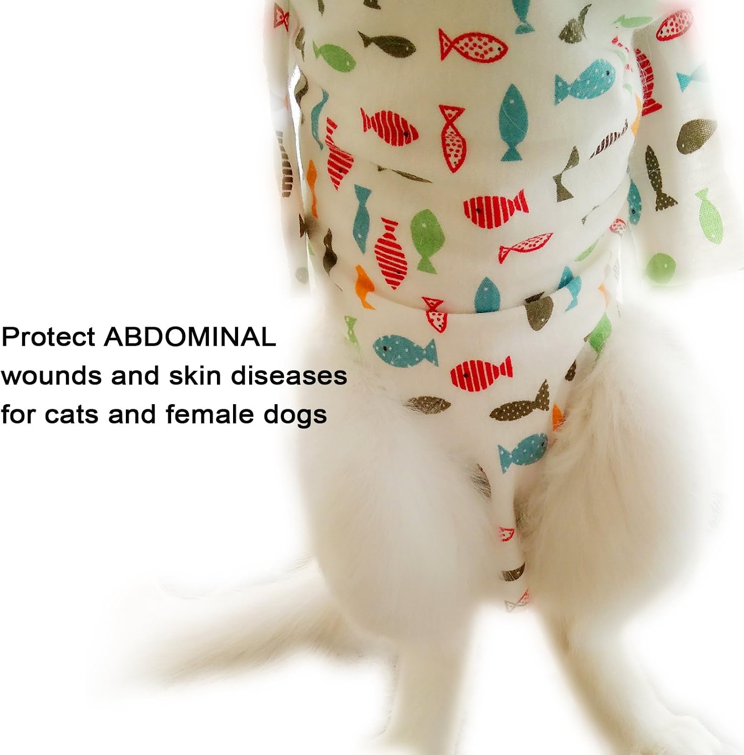 Professional Recovery Suit for Abdominal Wounds and Skin Diseases,E-Collar Alternative for Cats and Female Dogs, Size Medium,After Surgey Wear, Recommended by Vets