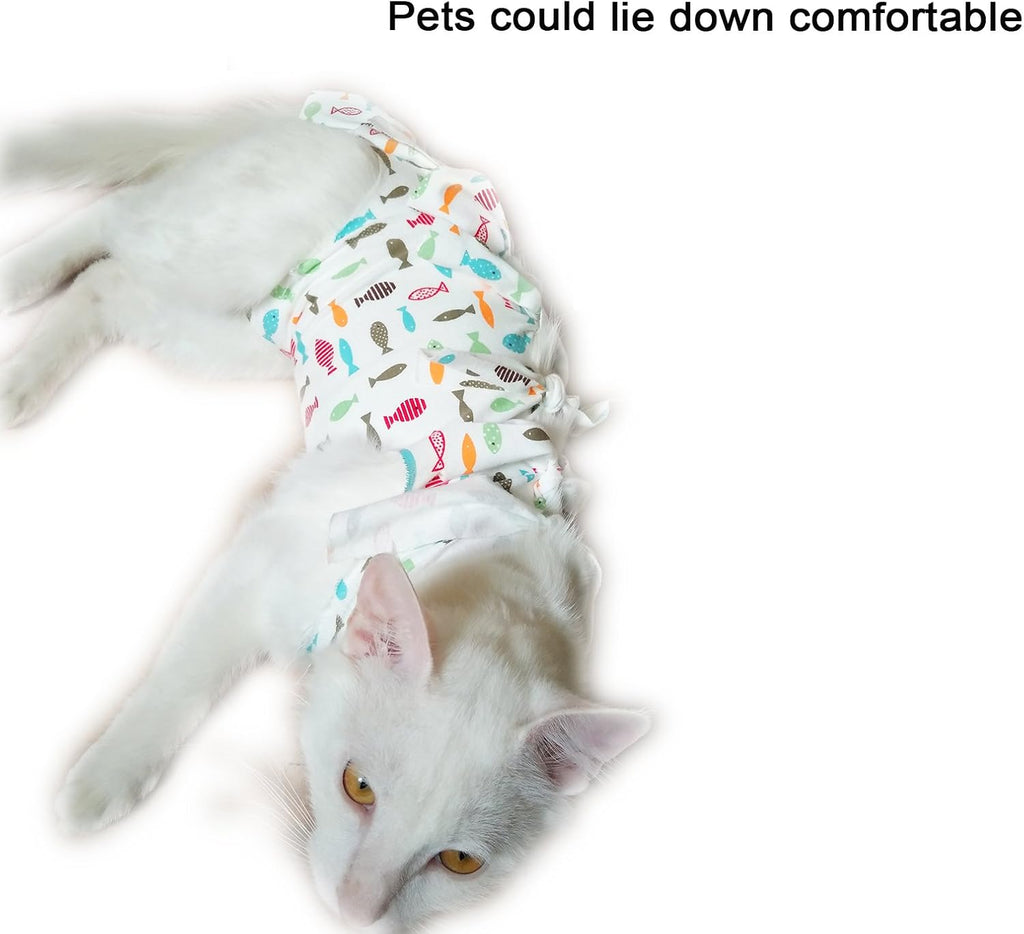 Professional Recovery Suit for Abdominal Wounds and Skin Diseases,E-Collar Alternative for Cats and Female Dogs, Size Medium,After Surgey Wear, Recommended by Vets