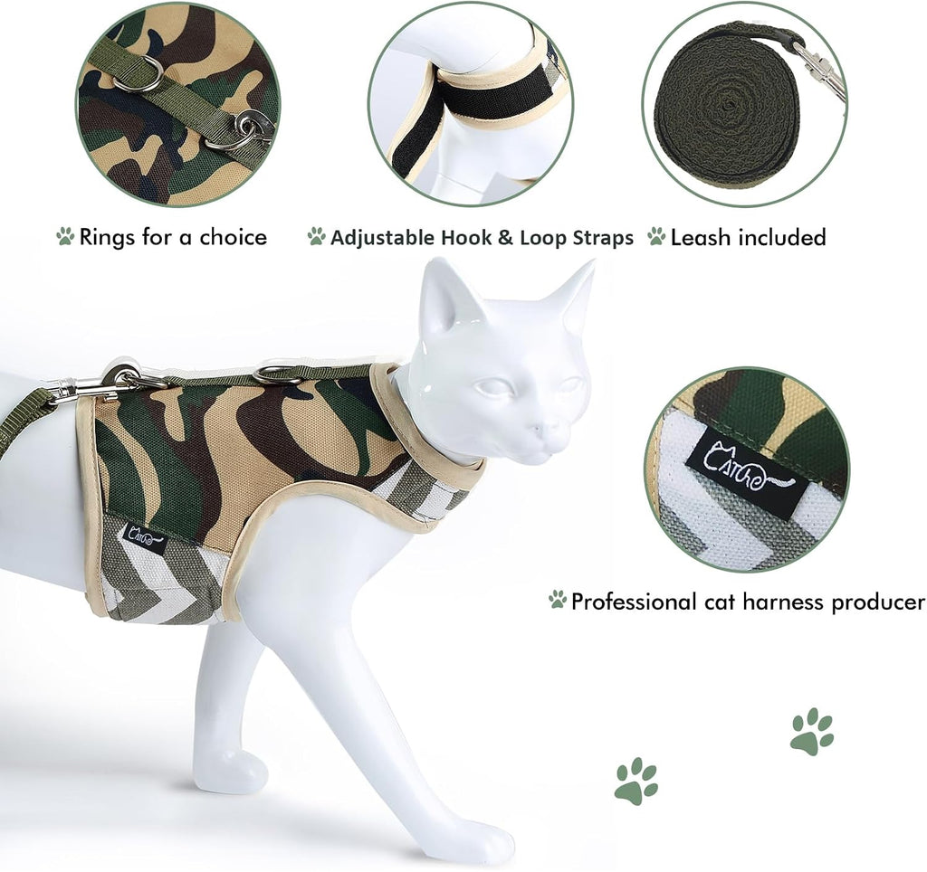 Camo Mesh Cat Harness And Leash Set