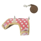 Polka-Dot Canvas Harness And Leash Set For Cats - Pink