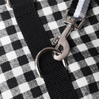Plaid Canvas Cat Harness and Leash Set - Black