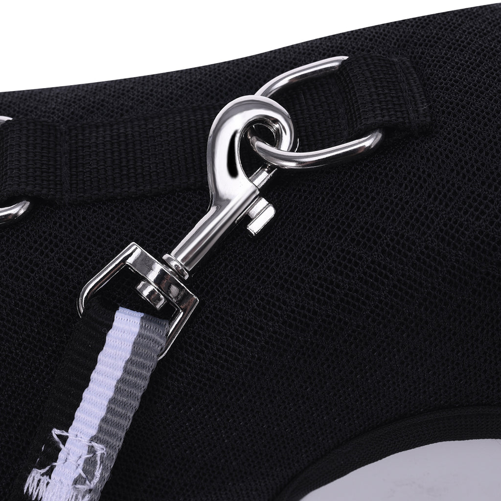 Mesh Cat Harness And Leash Set - Black