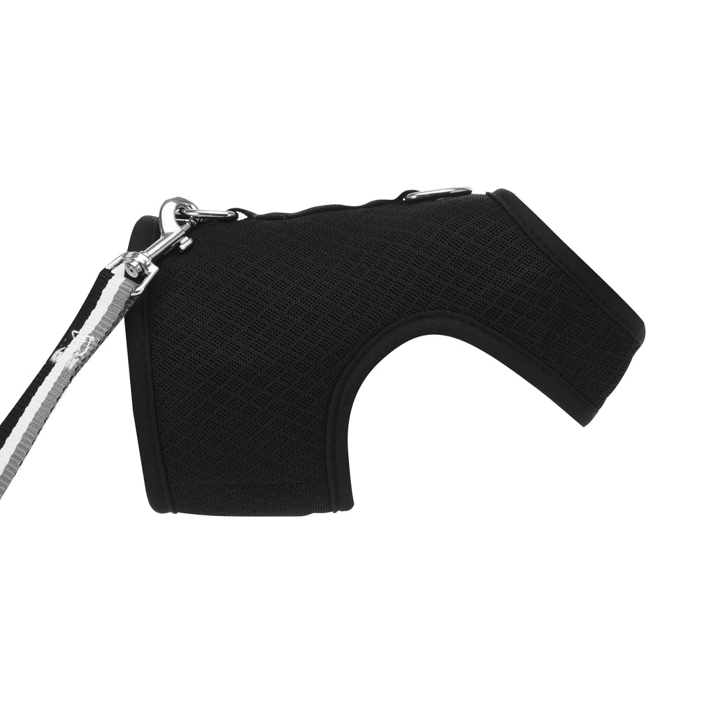 Mesh Cat Harness And Leash Set - Black