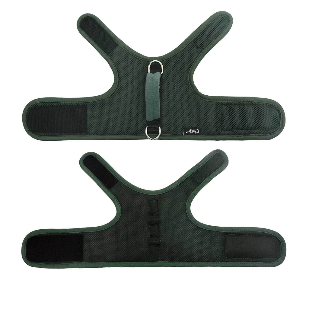 Mesh Cat Harness and Leash Set with Handle - Green