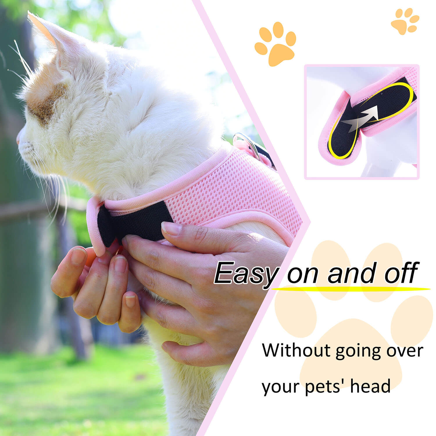 Mesh Cat Harness And Leash Set - Pink