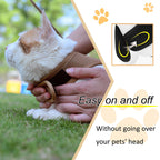 Mesh Cat Harness and Leash Set with Handle - Brown
